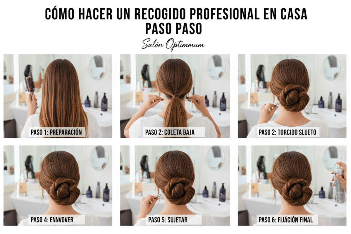 Cómo hacer un recogido profesional en casa paso a paso